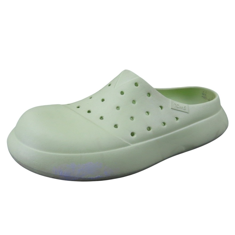 TOMS‎ Mallow Eco Rubber Clogs Women's 8 Green Slip-On Lightweight Comfort